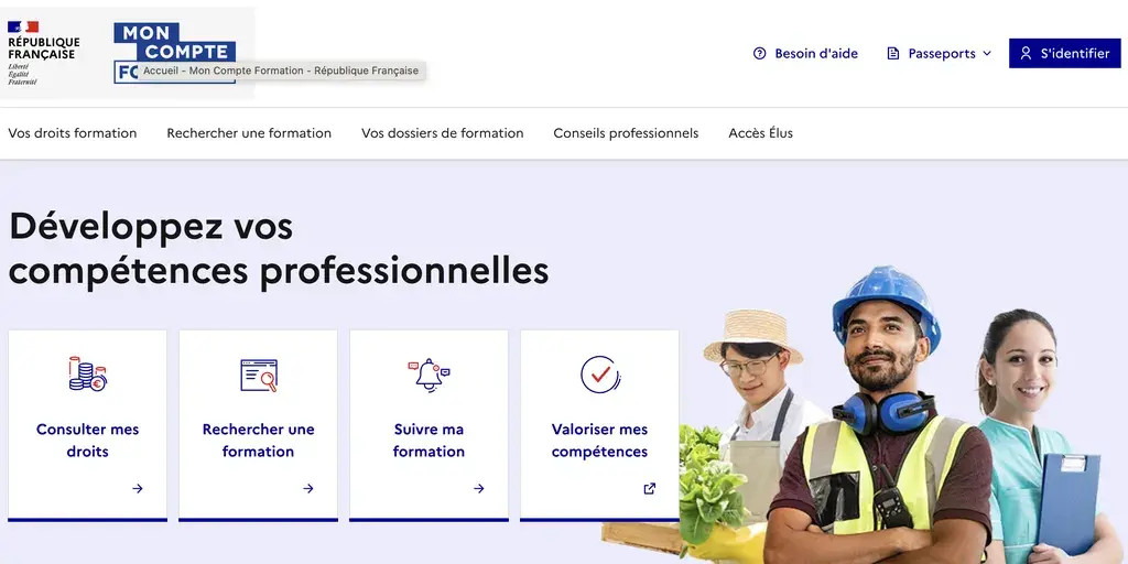 Moncompteformation accueil