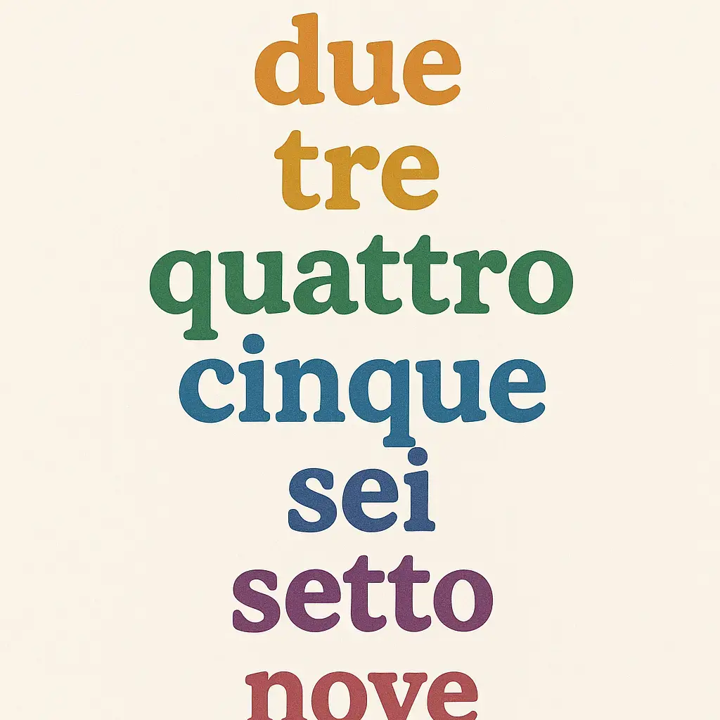chiffres en italien